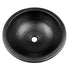 Hand Hammered 16 inch Rotunda Dual Mount Circle Bathroom Vanity Sink - Matte Black